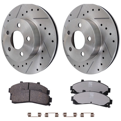 Front Brake Pads and Rotors Set for Mazda B3000 B4000 Ranger 4WD