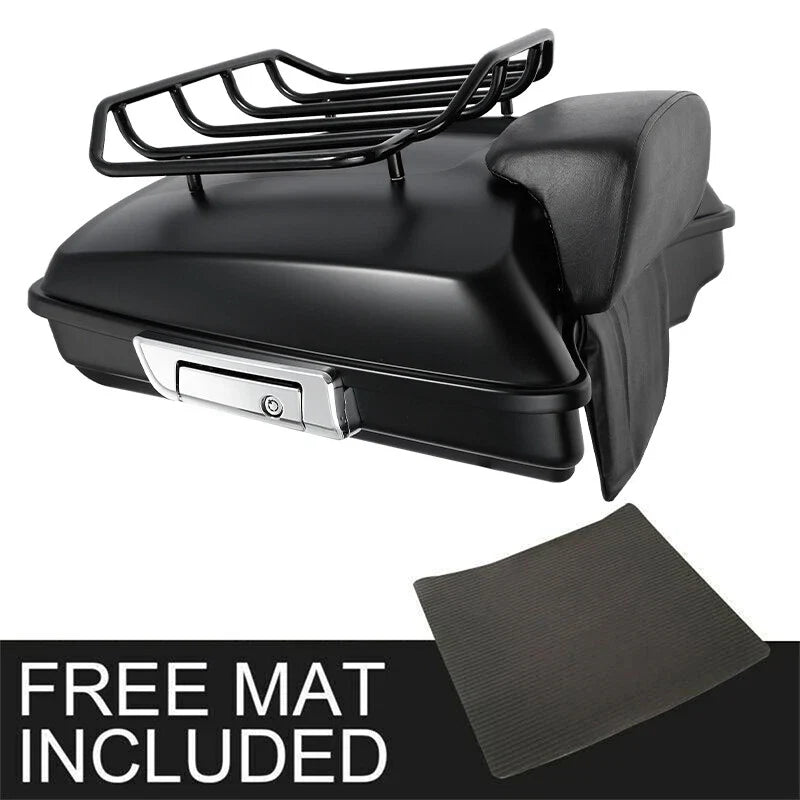 Matte Razor 5.5" Trunk Backrest Rack for Harley Touring (2014-2026)