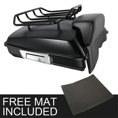 Matte Razor 5.5" Trunk Backrest Rack for Harley Touring (2014-2026)