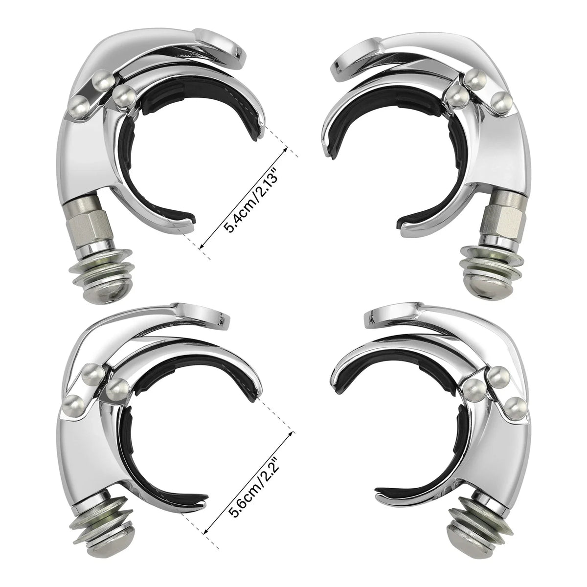 Set of 2 Windshield Clamps for Harley Fat Bob (2018–2024), Sportster S (2021–2025)