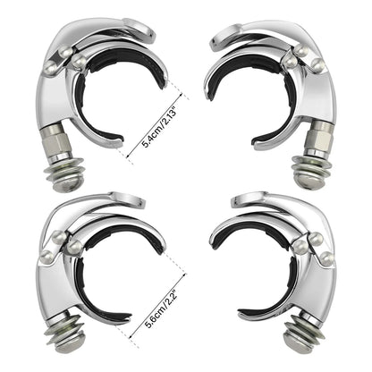 Set of 2 Windshield Clamps for Harley Fat Bob (2018–2024), Sportster S (2021–2025)