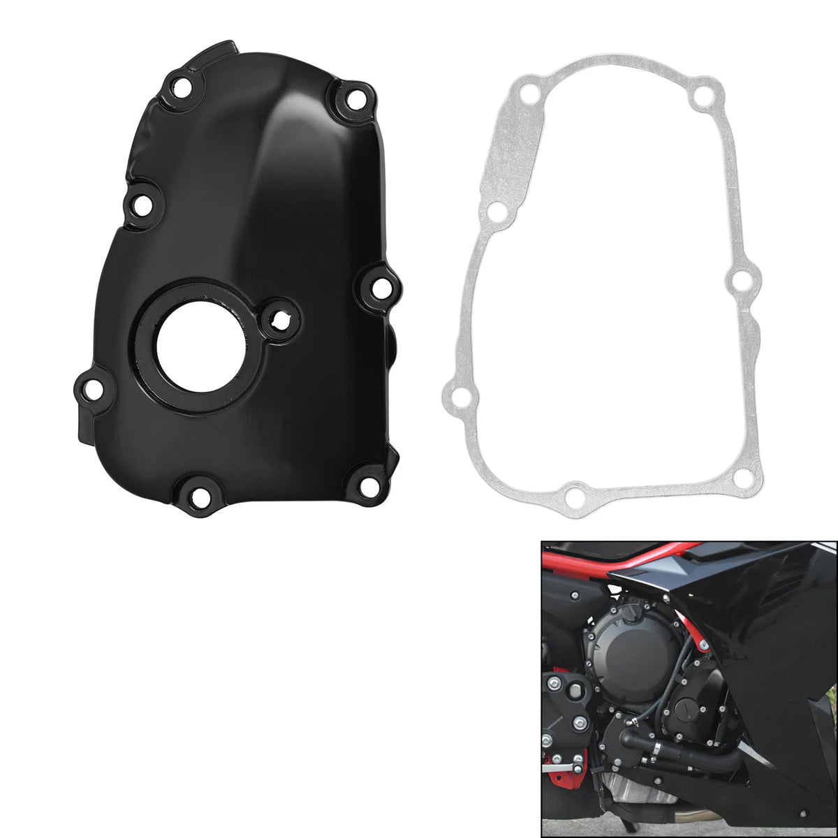 Engine Oil Pump Cover - Right for Yamaha FZ6R (2009-2017) - Black