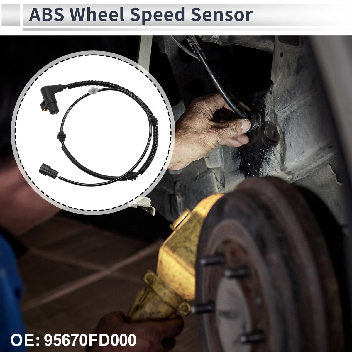 ABS Wheel Speed Sensor No. 95670FD000 for Kia Rio (2003–2005)