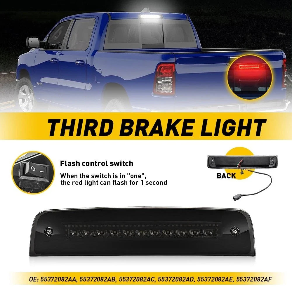 Smoked LED Third Brake Light for Dodge Ram 1500 2500 3500 (2009–2018)