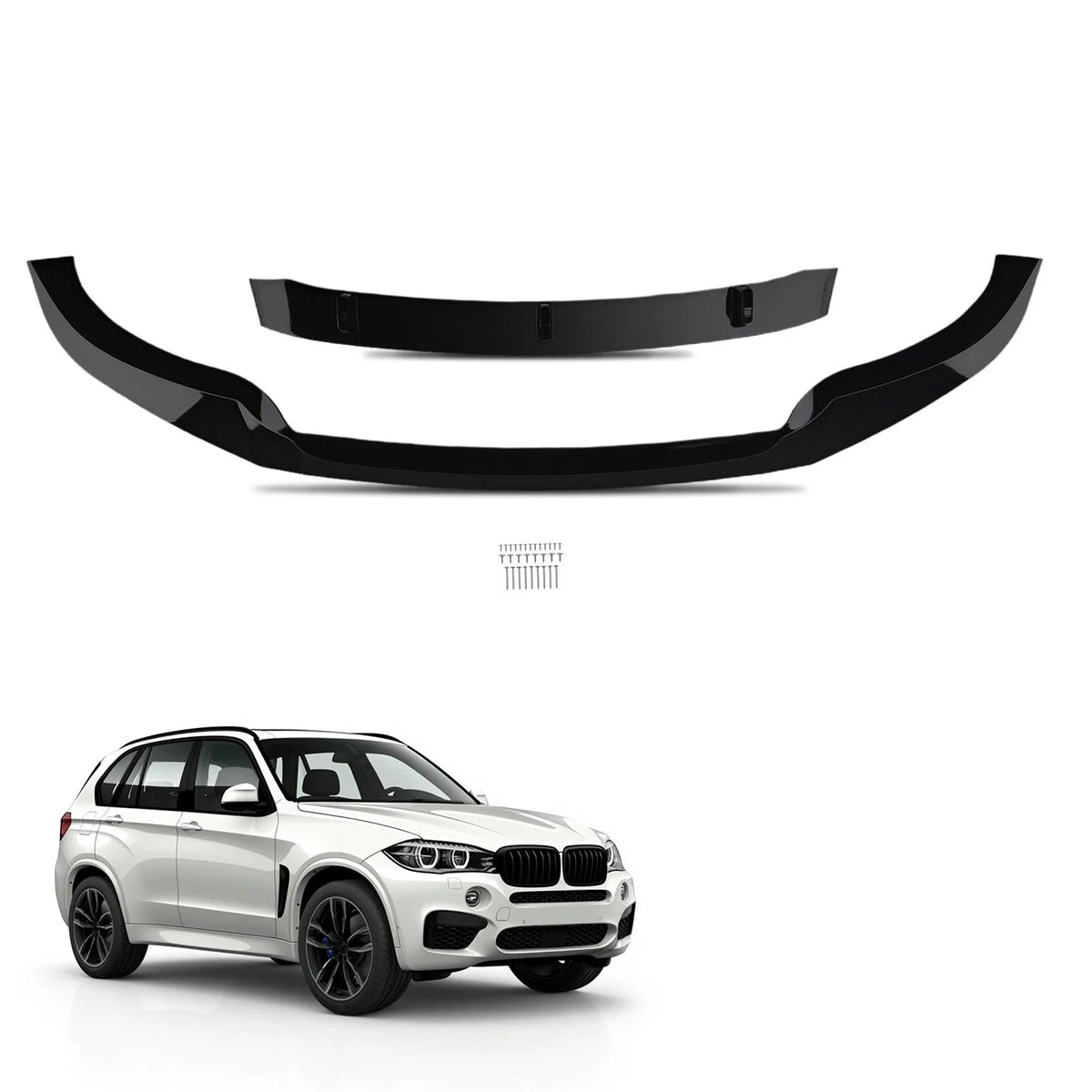 Front Lip Extension for BMW X6 G06 M Sport (2020–2023) Gloss Black Splitter