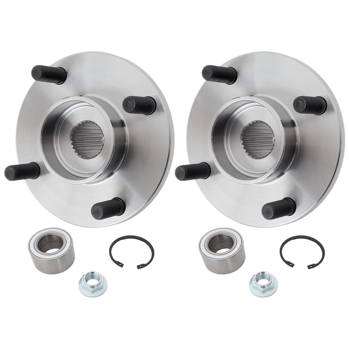 Set of 2 Front Wheel Hubs for Ford Focus - Left & Right Sides