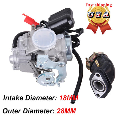 18mm Carburetor for Sunl Roketa JCL Taotao Baja 49cc 50cc GY6 Scooters