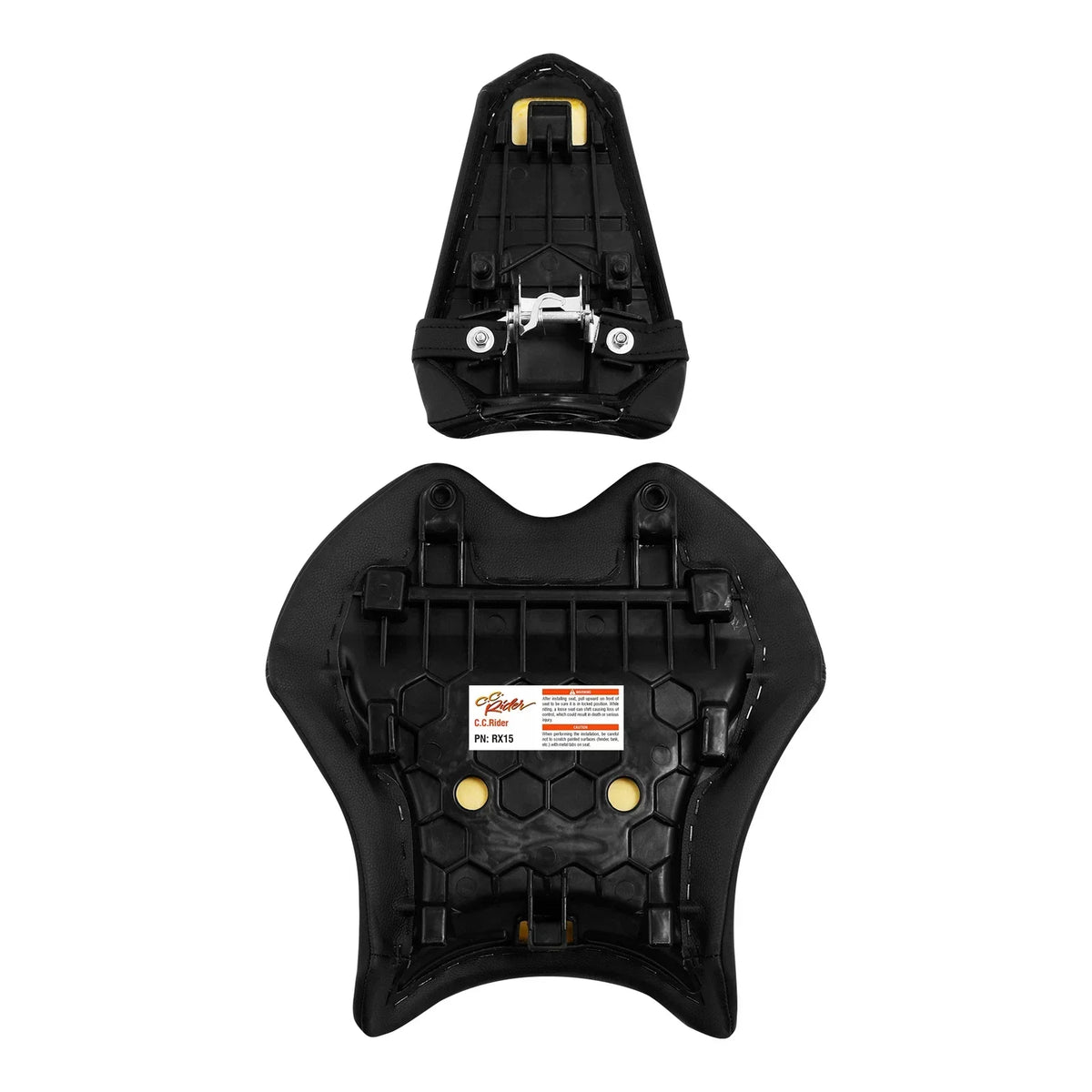 Black Red Driver & Passenger Seat Set for Yamaha YZF R6 (2017-2022)