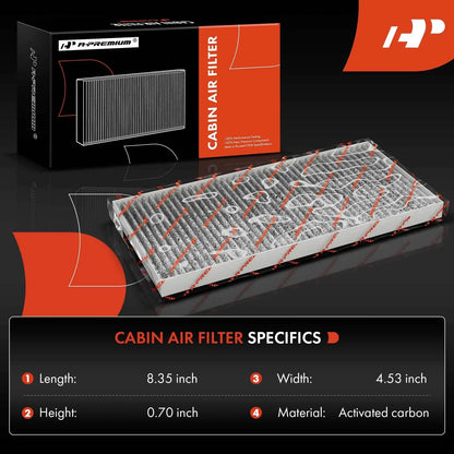 4-Pack Activated Carbon Cabin Air Filters for 2003-2009 Kia Sorento