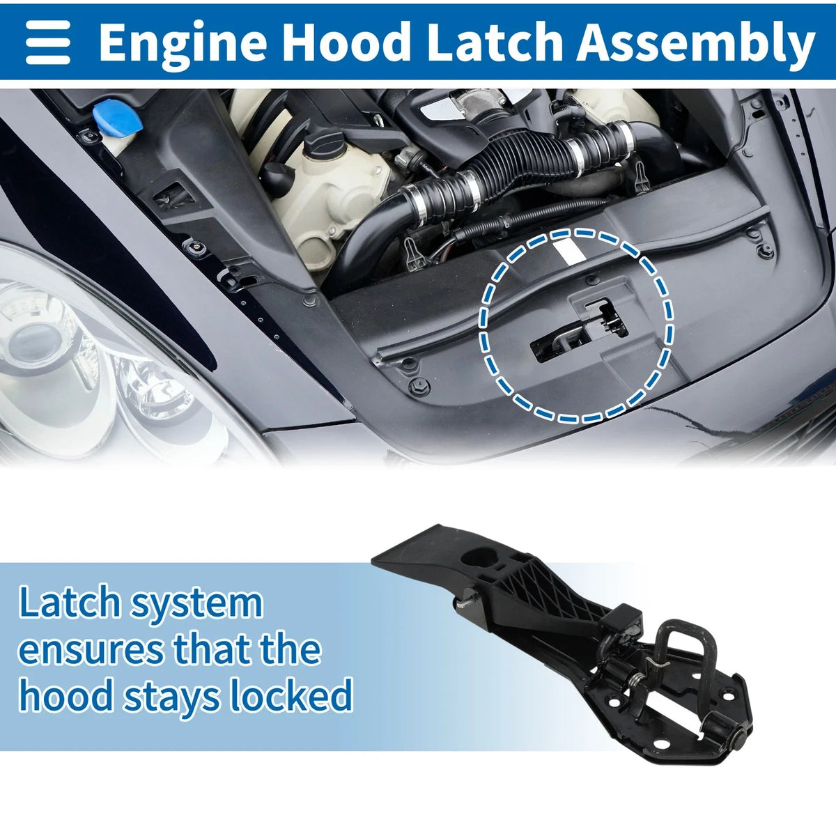 Hood Latch Assembly for Audi A6 (2011–2018) No. 4G0823480
