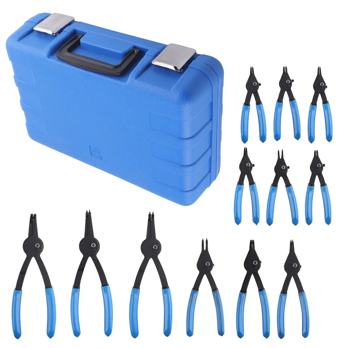 Snap Ring Pliers Set 12 PC - Fixed Tip 0° 45° 90°