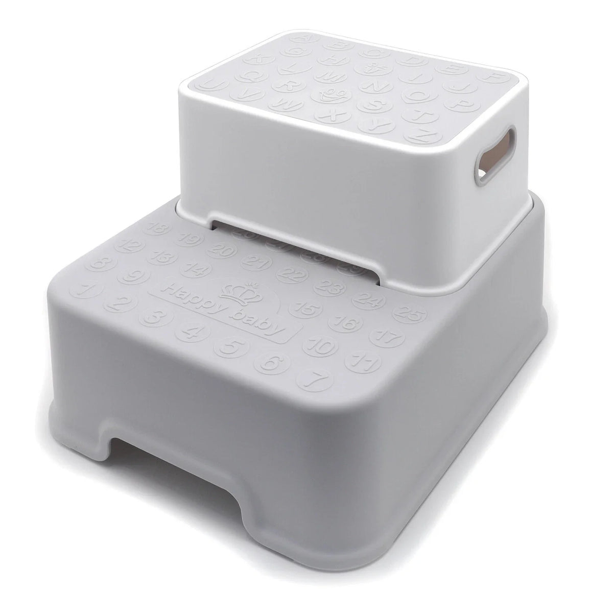 Anti-Slip Step Stool for Kids - 2X Gray Toddler Bathroom Potty