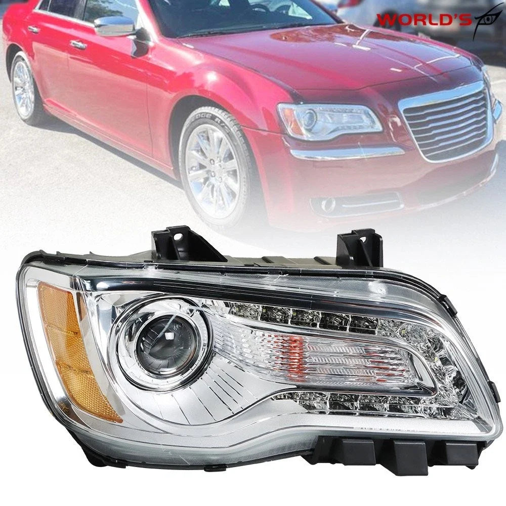 Headlight Chrome Housing for Chrysler 300 (2011–2014) Passenger Side