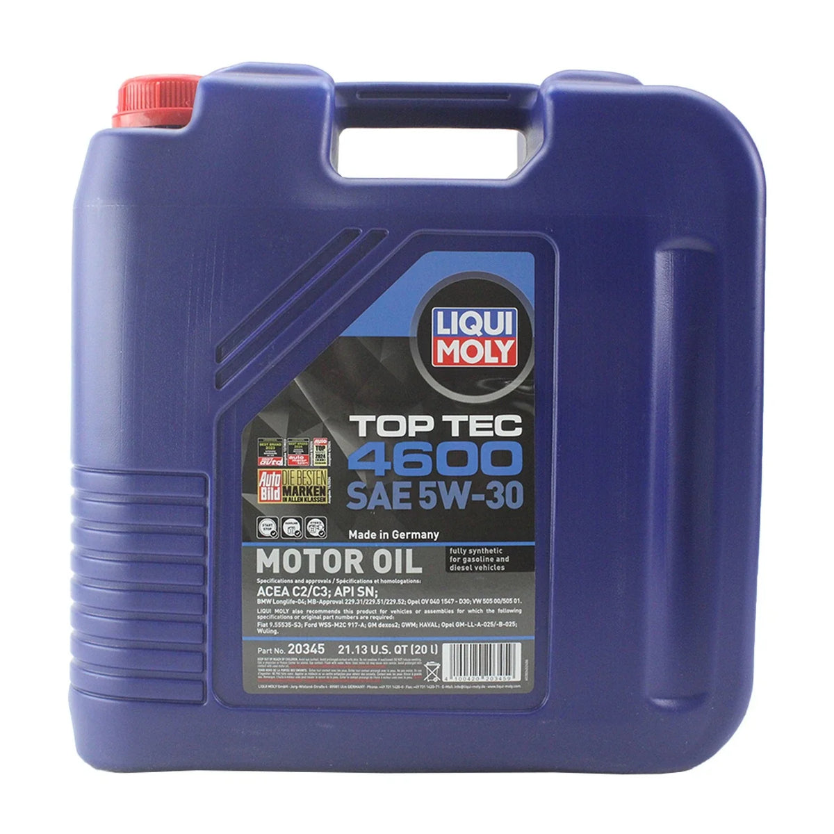 5W-30 Engine Motor Oil Top Tec 4600 - Liqui Moly (20 L)