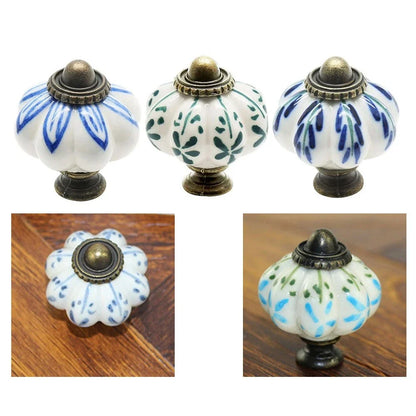 6 Pack of Elegant Pumpkin Drawer Knobs - Perfect for Dresser Hardware