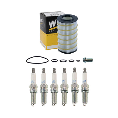 Wix Engine Oil Filter with NGK Laser Platinum Spark Plugs for C300 2008-2015
