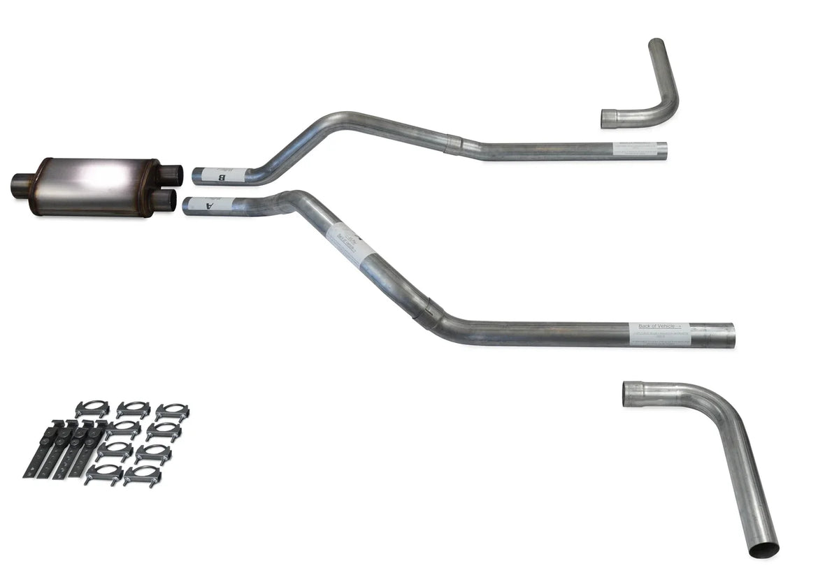 2.5" Dual Exhaust Kit for GMC Jimmy (1995–1999) Stainless Muffler Side Exit