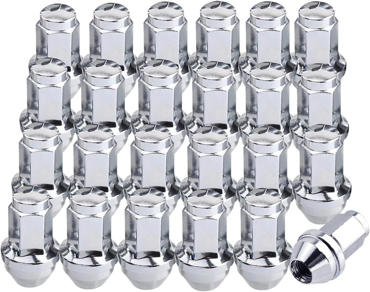 Set of 24 Chrome Lug Nuts for Ford Lincoln Mark LT (2006–2008, 2010)