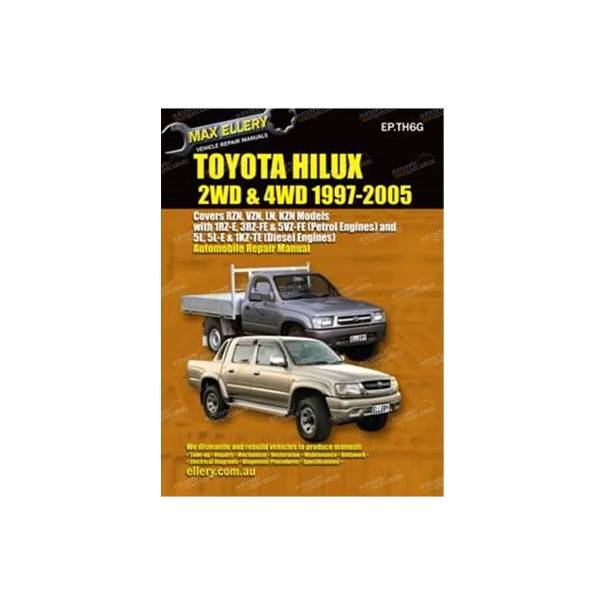 Workshop Manual for Repair (1997–2005) Hilux