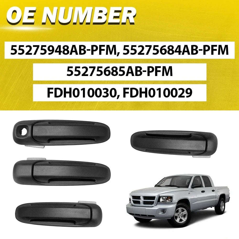 Exterior Door Handle Set of 4 for Ram Dodge 1500 (2002–2008)
