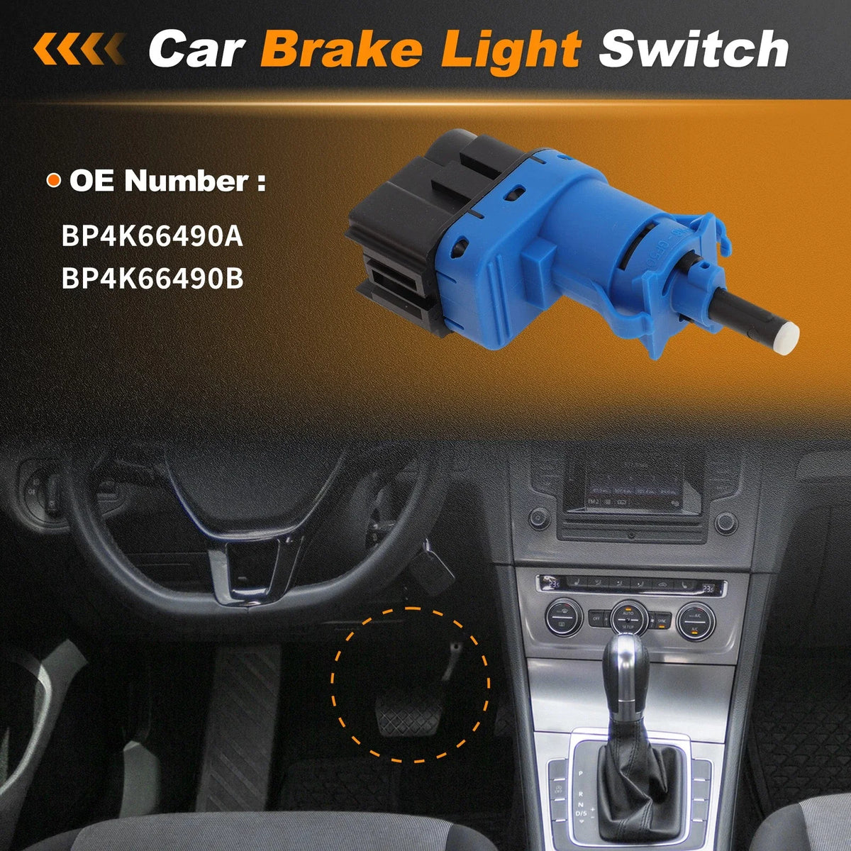 Brake Light Switch for Mazda 2 (2007–2015) BP4K66490A