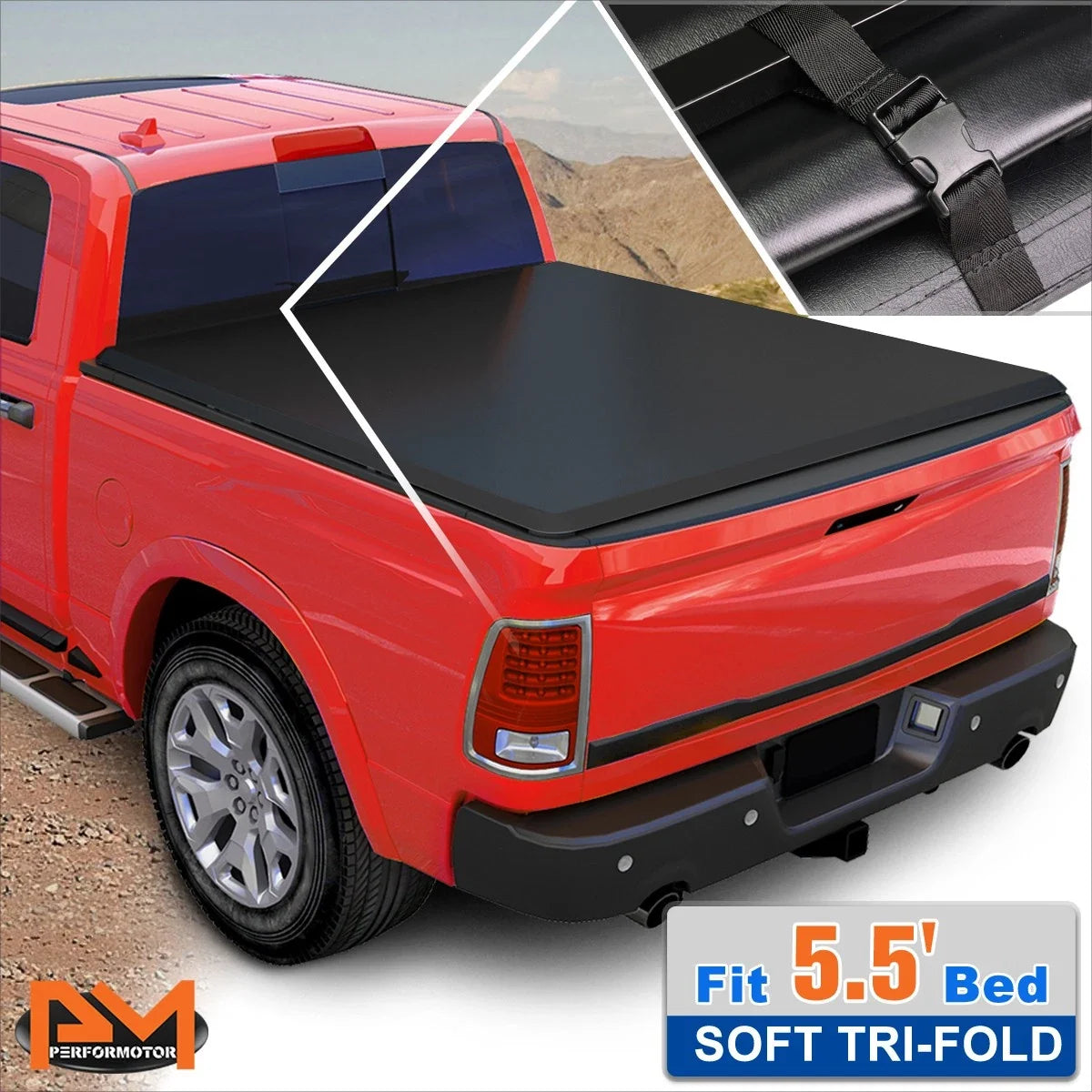 Tonneau Cover Vinyl Soft Tri-Fold for Ford F150 5.5ft Bed (2004–2014)