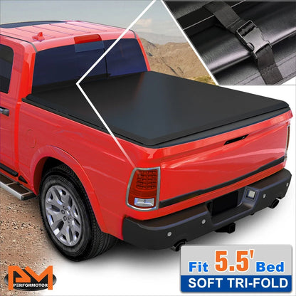 Tonneau Cover Vinyl Soft Tri-Fold for Ford F150 5.5ft Bed (2004–2014)
