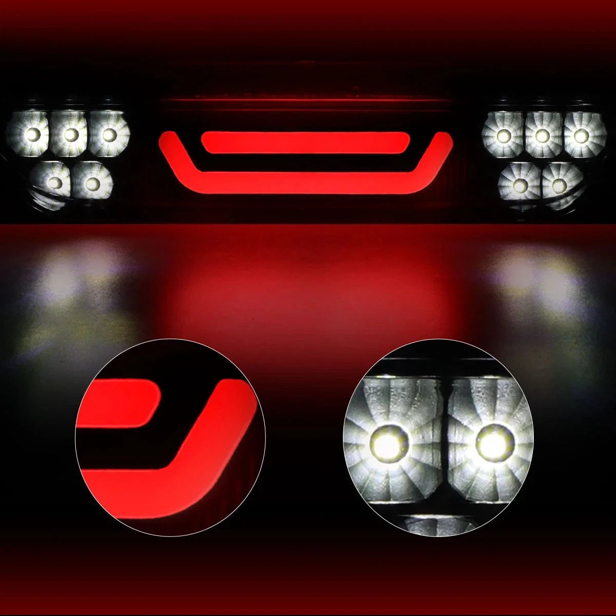 3D LED Bar 3rd Tail Brake Light for Ford Mustang (2015–2018)