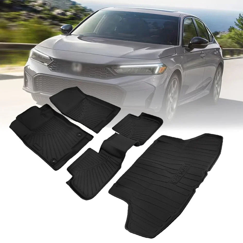 Cargo Liner & All Weather Floor Mats Set for Honda Civic Sedan 2022-2025