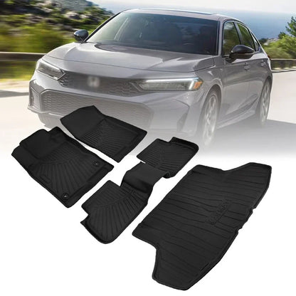 Cargo Liner & All Weather Floor Mats Set for Honda Civic Sedan 2022-2025