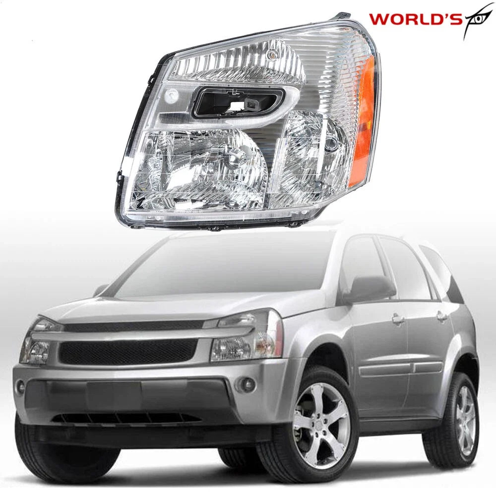 Driver Left Headlight Assembly for Chevy Equinox (2005–2009) Chrome Housing Clear