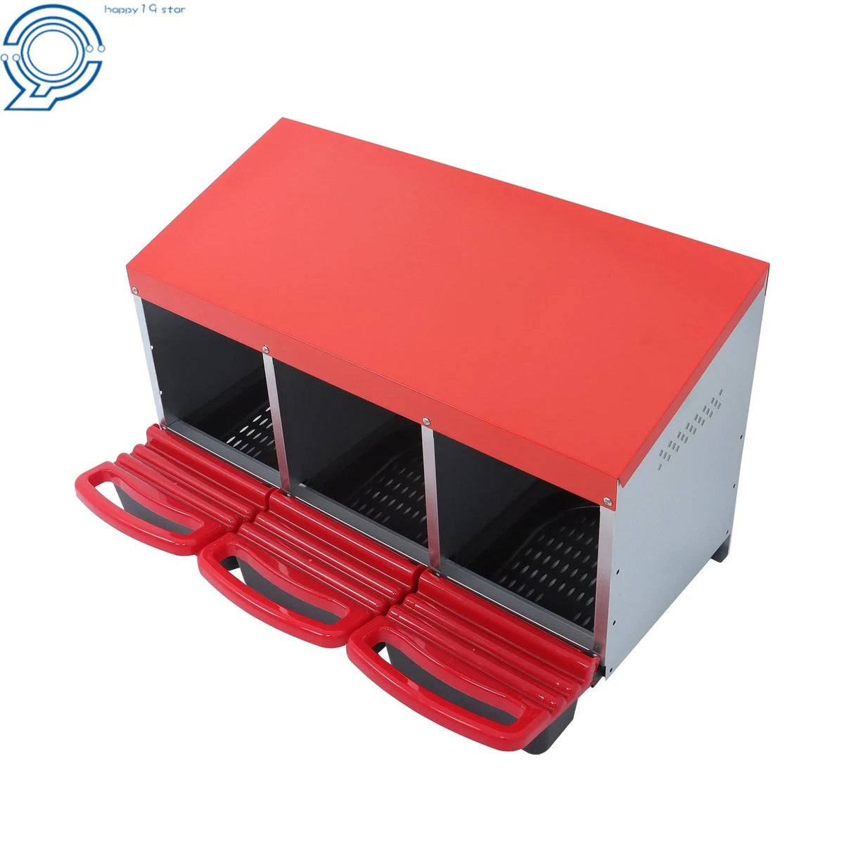 3 Hole Chicken Nest Box for Poultry (Metal with Cover)