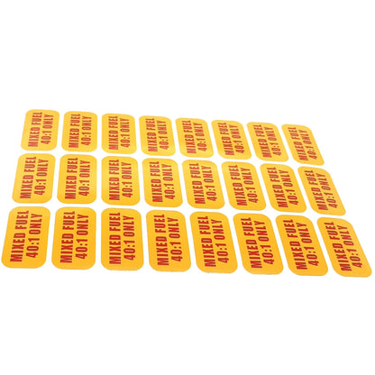 Set of 24 Fuel Ratio Stickers 40:1 for Gasoline 2-Cycle Engines