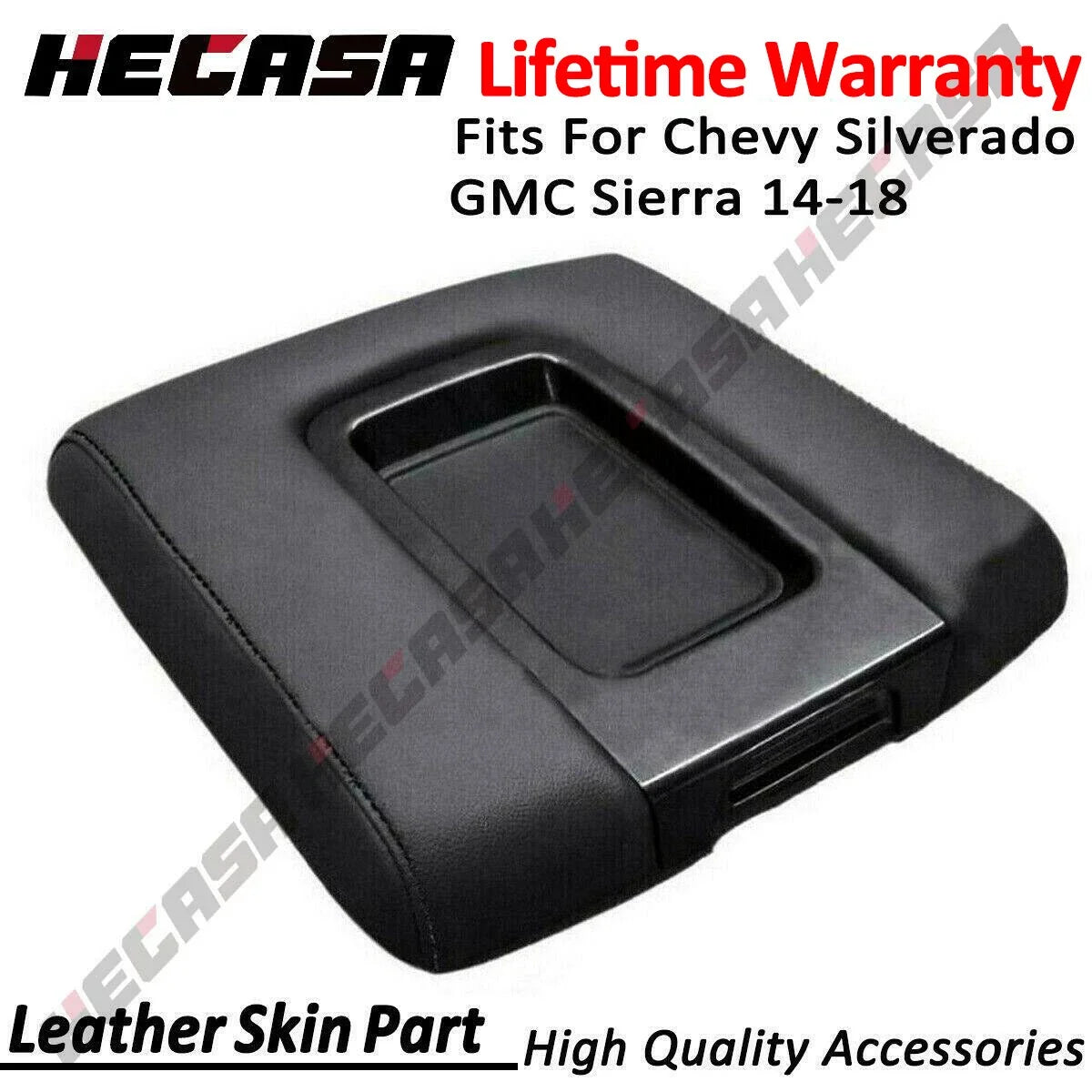Console Lid Armrest Cover for Chevrolet Silverado/Sierra 1500/2500/3500 (2014–2018)