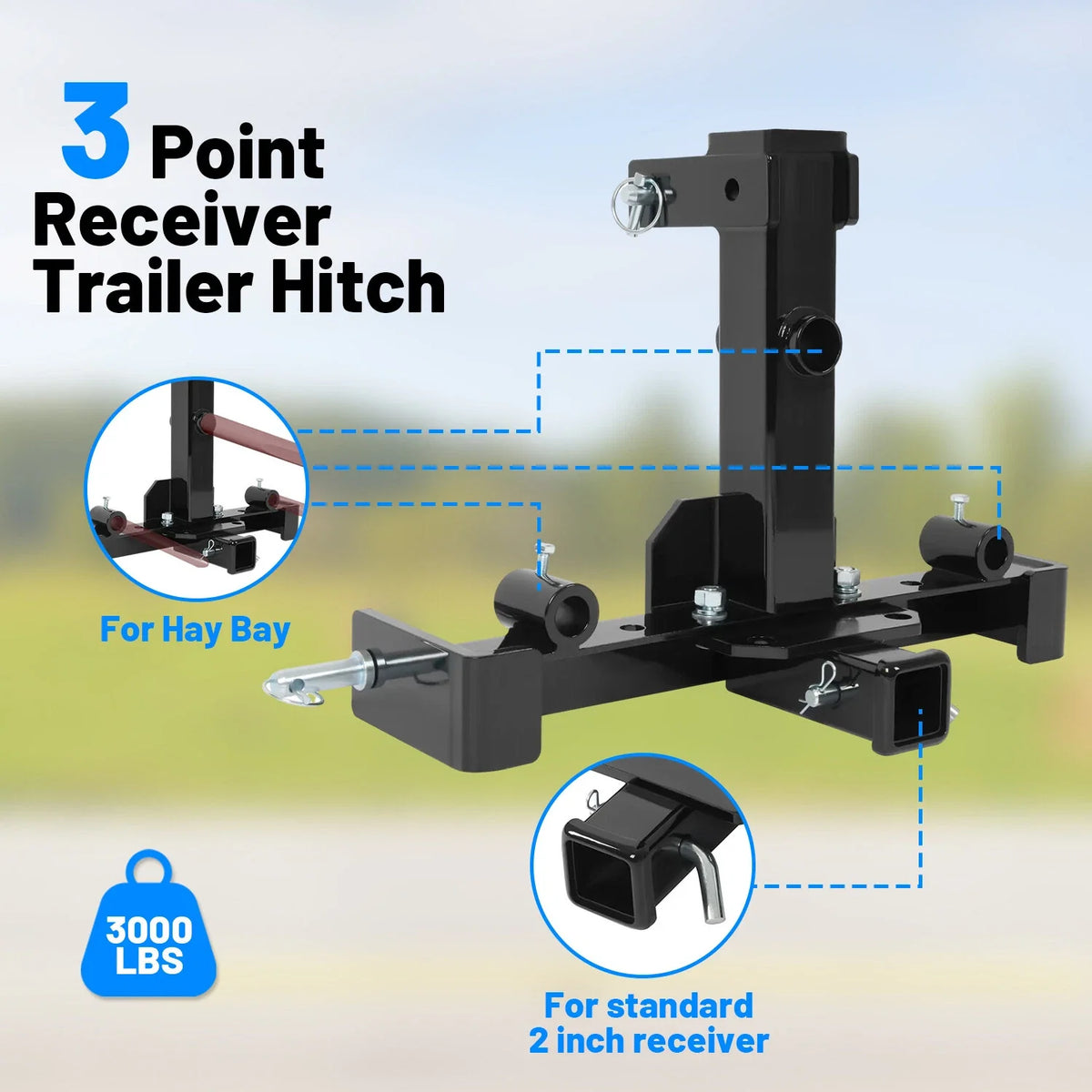 3 Point Hitch Attachment for Category 1 Tractors