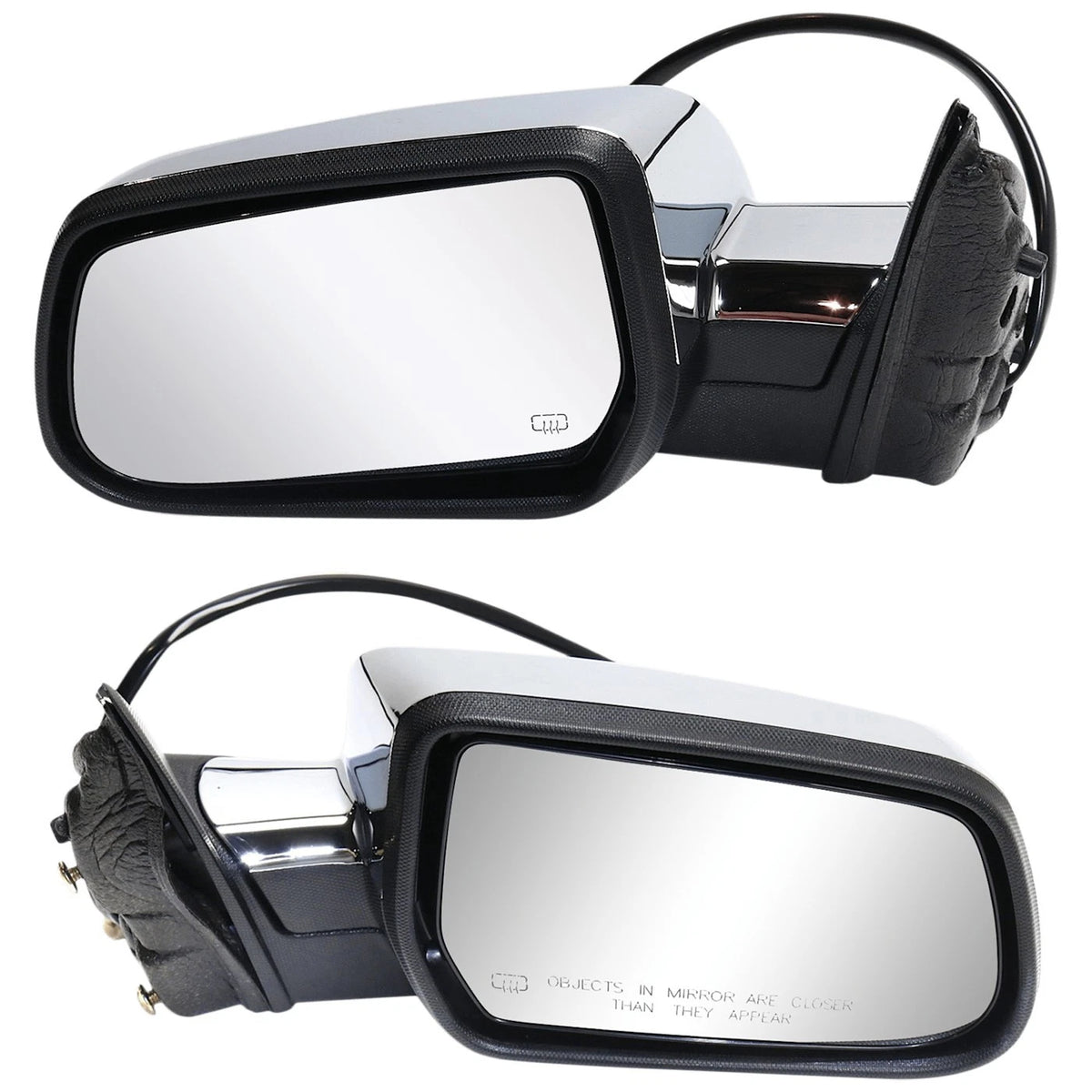 Set of 2 Heated Mirrors for Chevy GMC (Driver & Passenger Side)