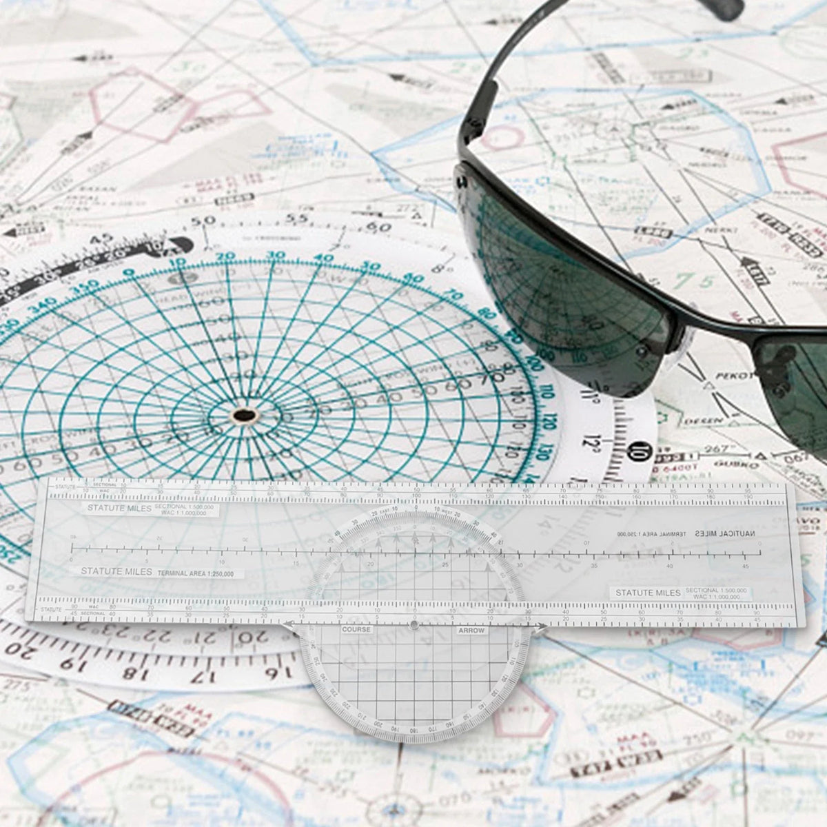 Sliding Ruler for Azimuth Calculations (Professional Aviation Tool)