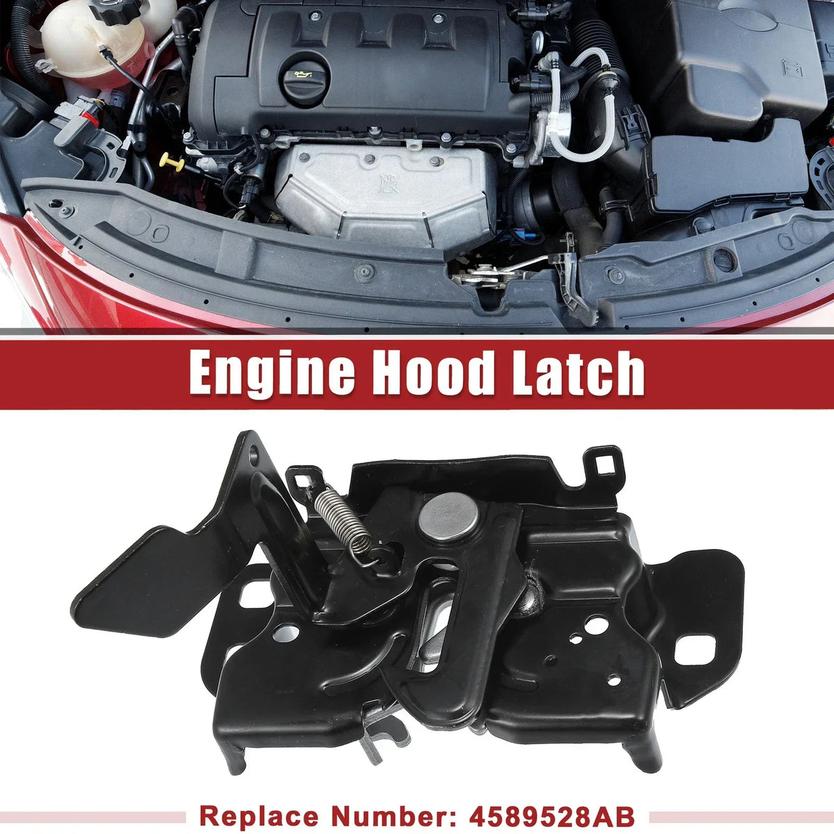 Black Hood Latch Replacement for 2009-2010 Dodge Ram 1500