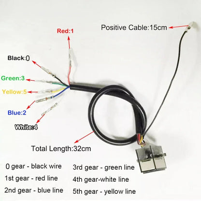 Digital Gear Indicator Light with Blue LED for Universal Motorcycles