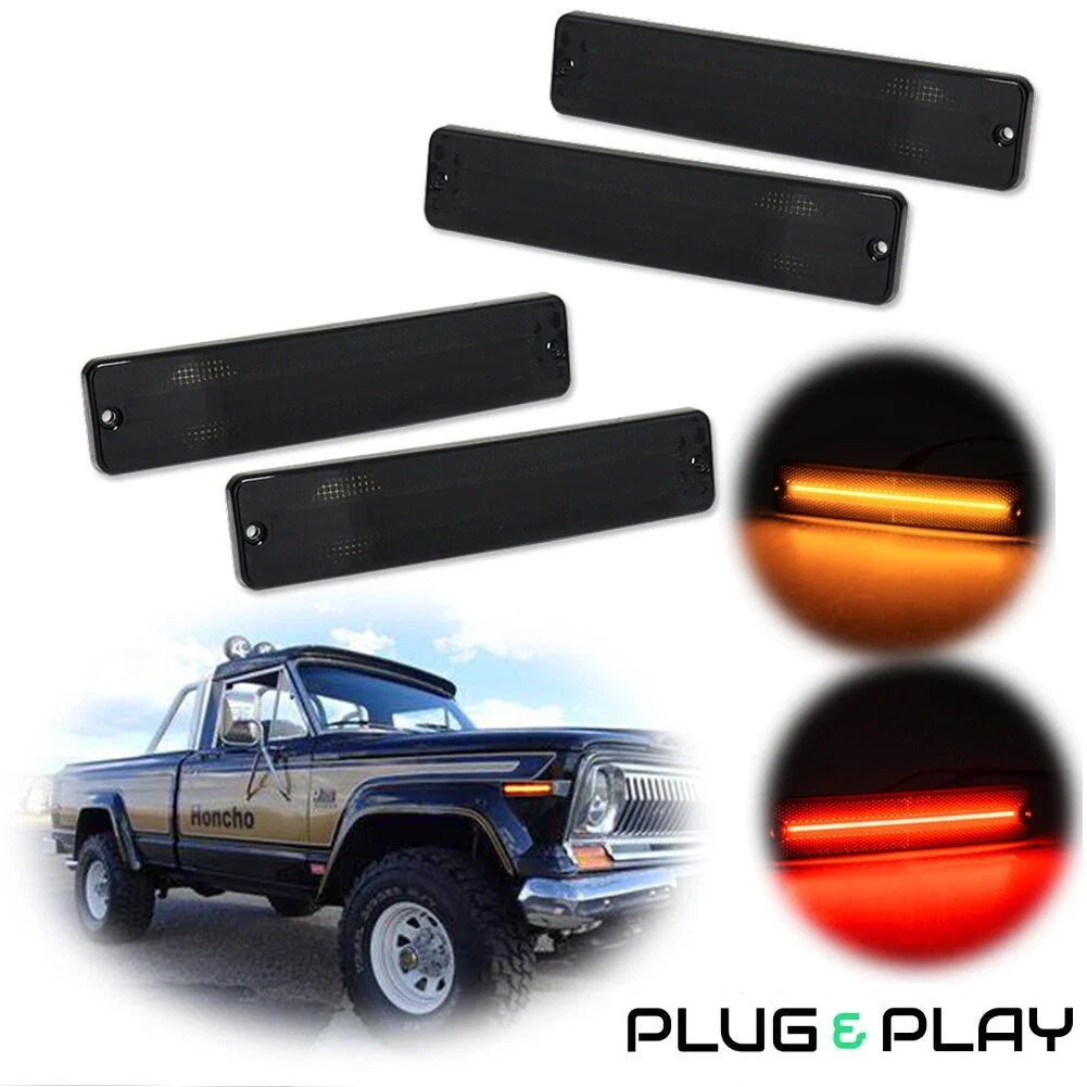 Set of 4 LED Side Marker Lights for Jeep CJ & SJ Series