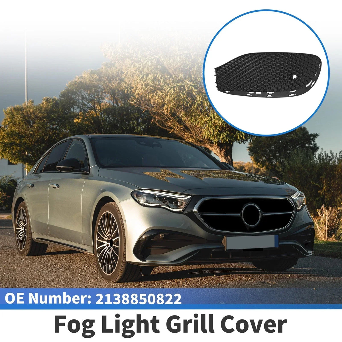Right Front Fog Light Grill for Mercedes-Benz W213 2016-2020