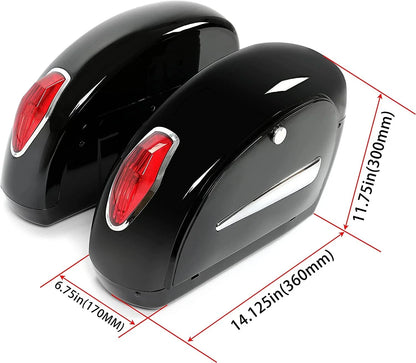 Saddlebag Side Box Set with Lights for Kawasaki Vulcan