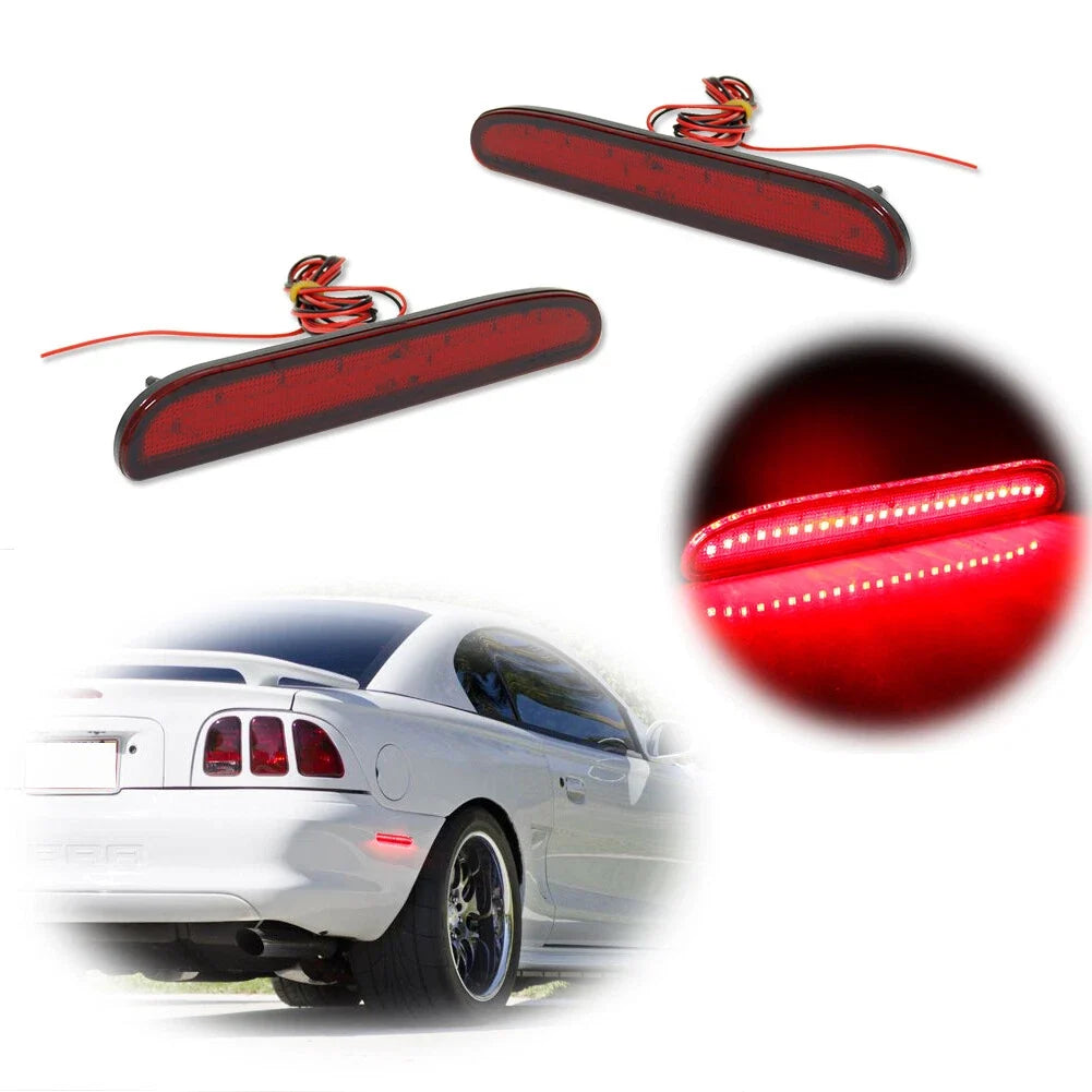 2X Rear Fender Side Marker Lights for Ford Mustang (1994–1998)
