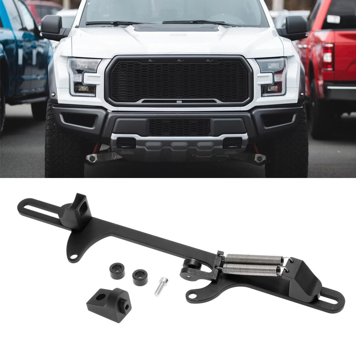 Throttle Cable Spring Bracket Kit for 4500 Series (Aluminum Alloy, Black)