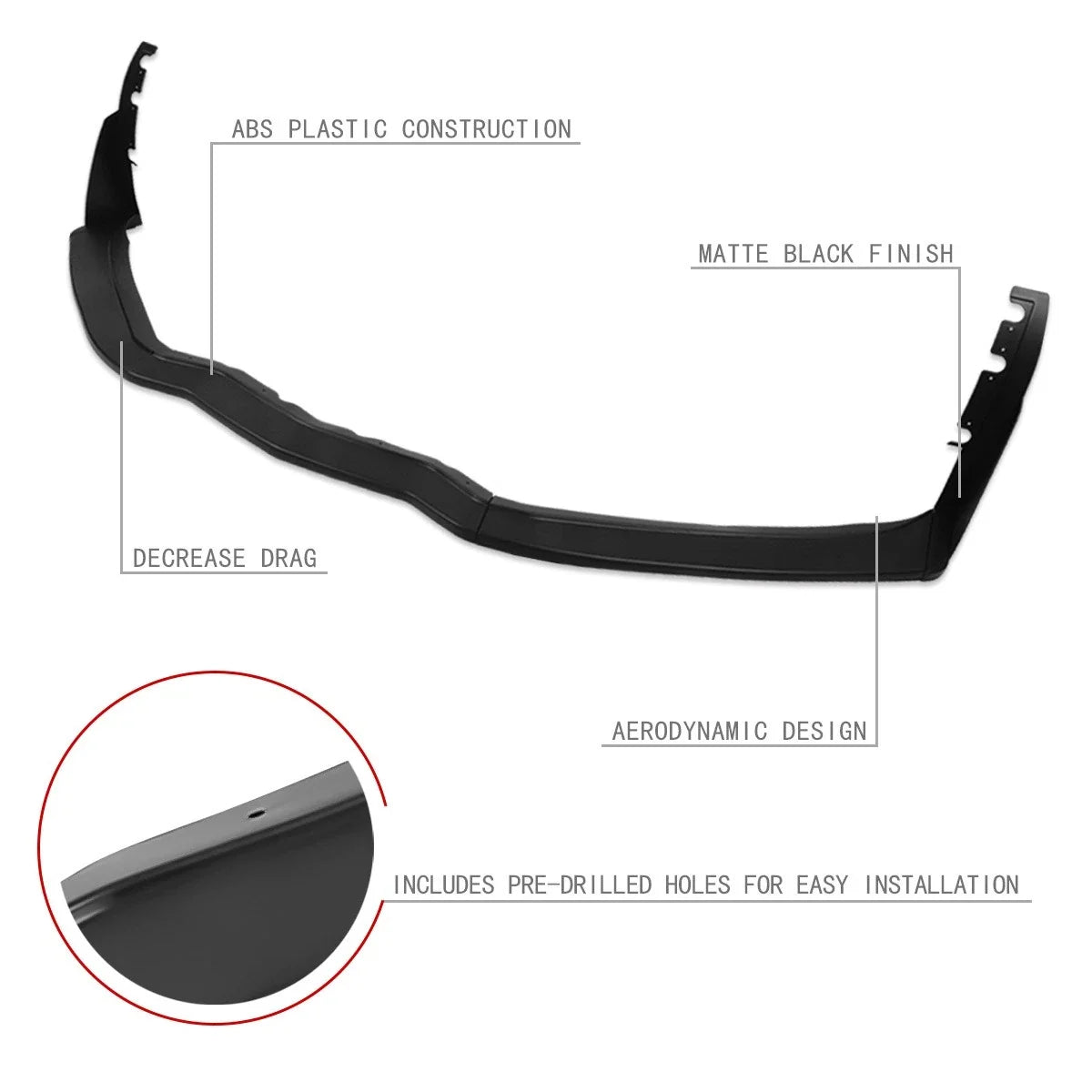 Front Bumper Lip Splitter Diffuser for Chevy Corvette (2014–2019)