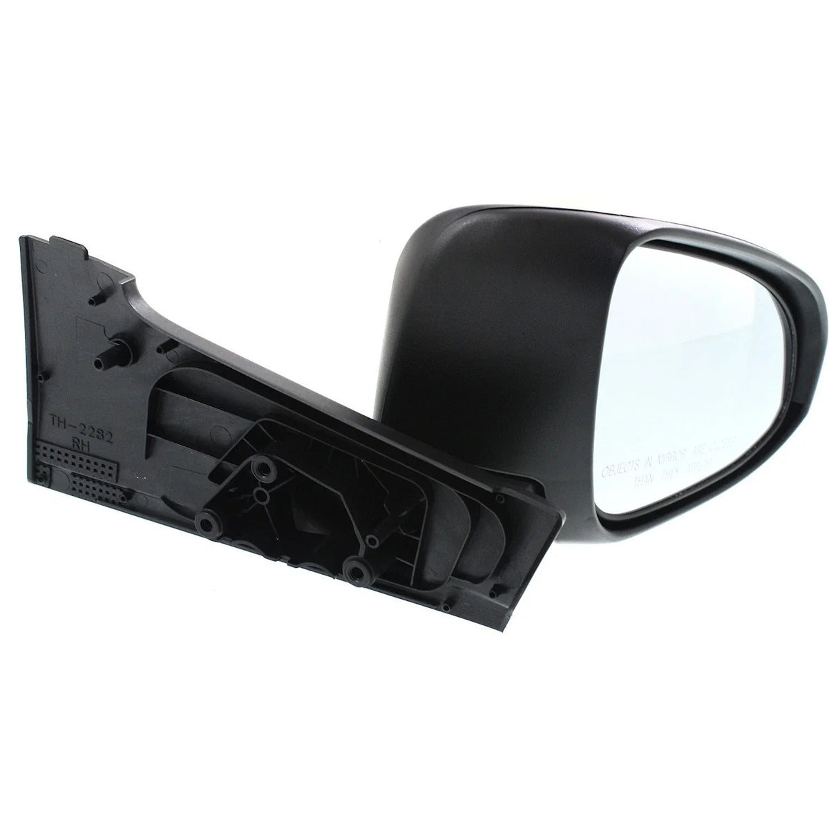 Textured Black Manual Mirror - Right Side for Toyota Yaris 2012-2014