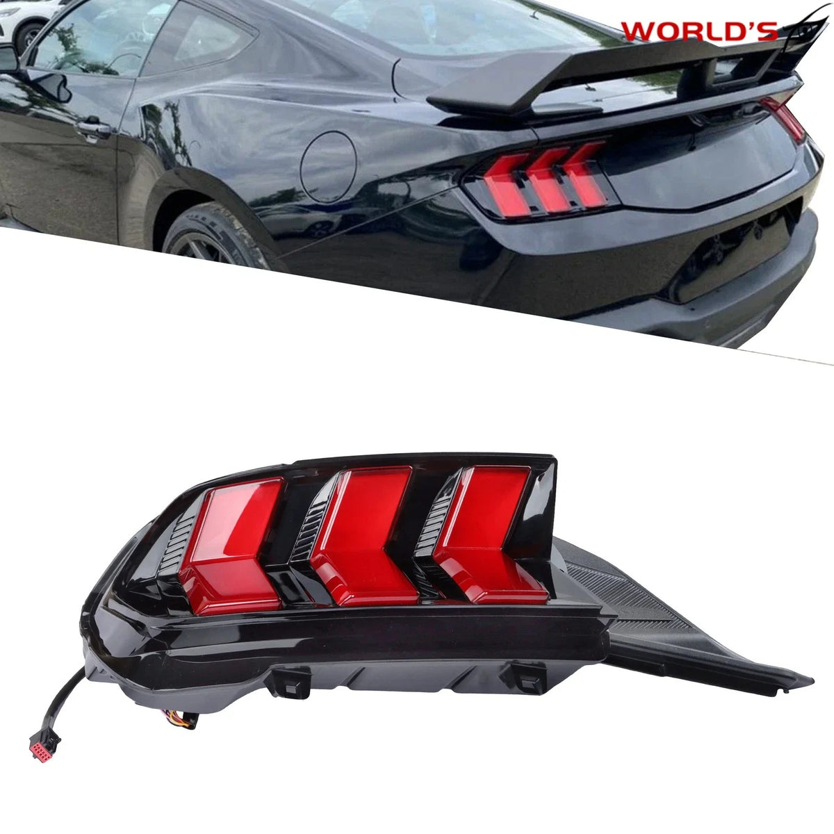 Tail Light for Ford Mustang (2024–2025) Driver Rear LED Red Lens