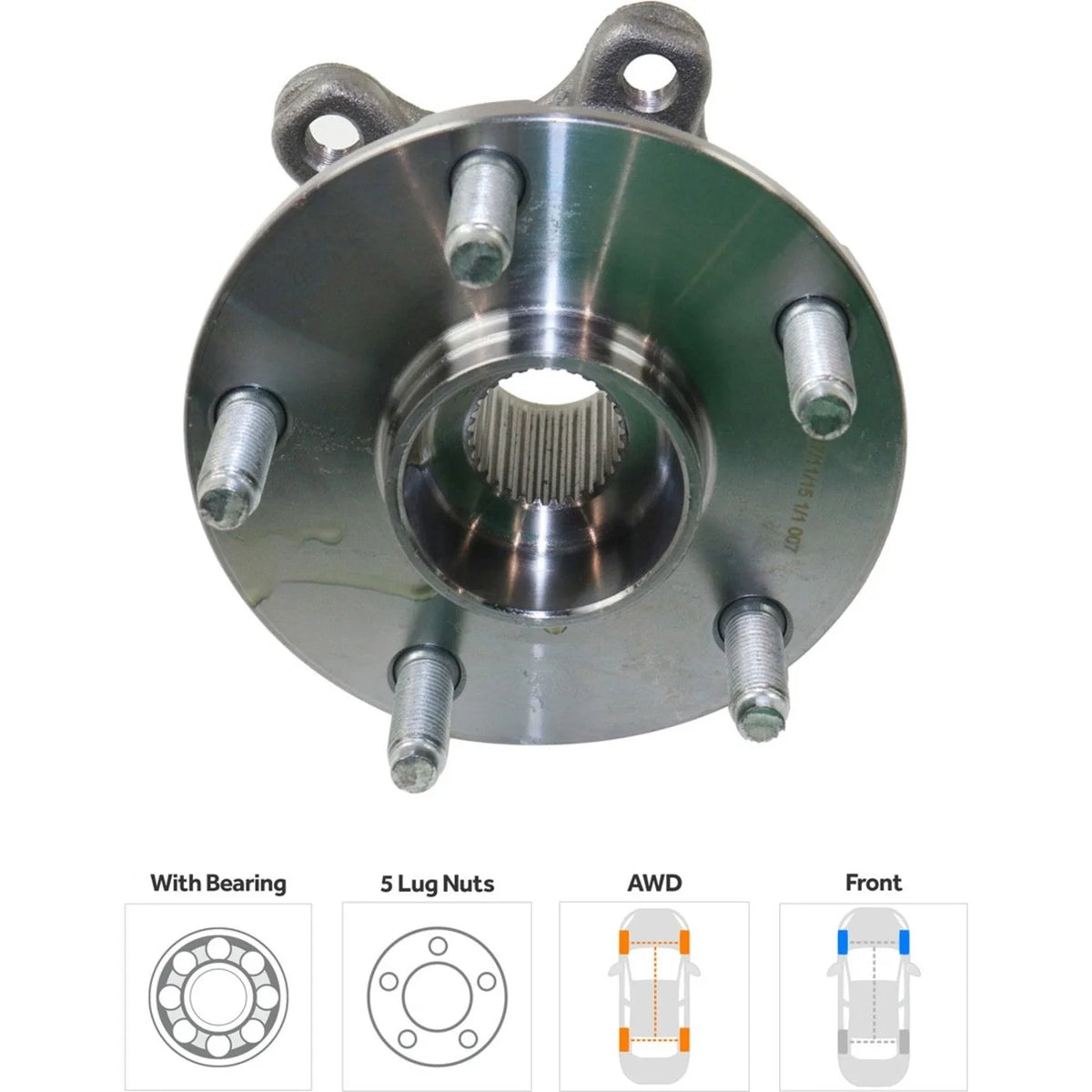 AWD Wheel Hubs with Bearings for Lexus IS250 2006–2013