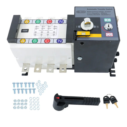 4 Pole Automatic Transfer Switch 160A 110V 220V for Generator Use