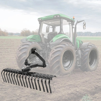 Class 0 Tractor 3 Point Landscape Stone Rake Can (50 Inch)